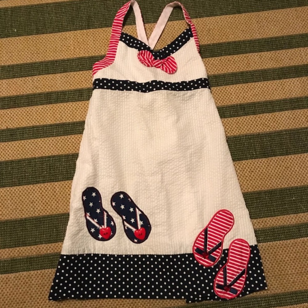 Girls dress size 4t.  Red white & blue.